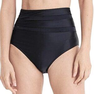NWT High Waisted Bikini black Bottoms Tummy  Support
